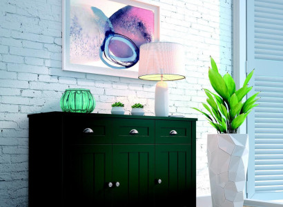 Country House Green Chests of drawers from Wood Sideboard Sideboard Tall Cabinet Chest of drawers Sideboard
